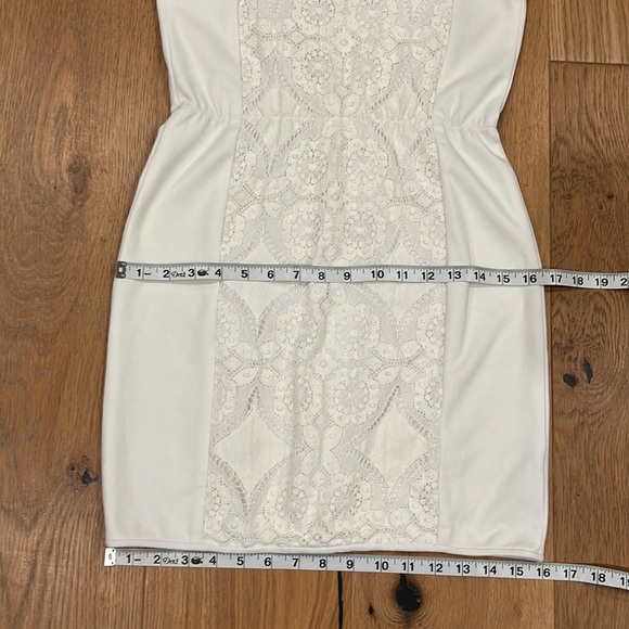 NWT TIBI White Mini Tank Dress with Crochet/Lace Center Panel - 2 - Picture 13 of 15